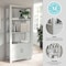 Martha Stewart Hutton Four Tier Shaker Style Bookcase with Storage Cabinet in Gray with Brushed Nickel Hardware ZG-053-GY-MS - alternate 9